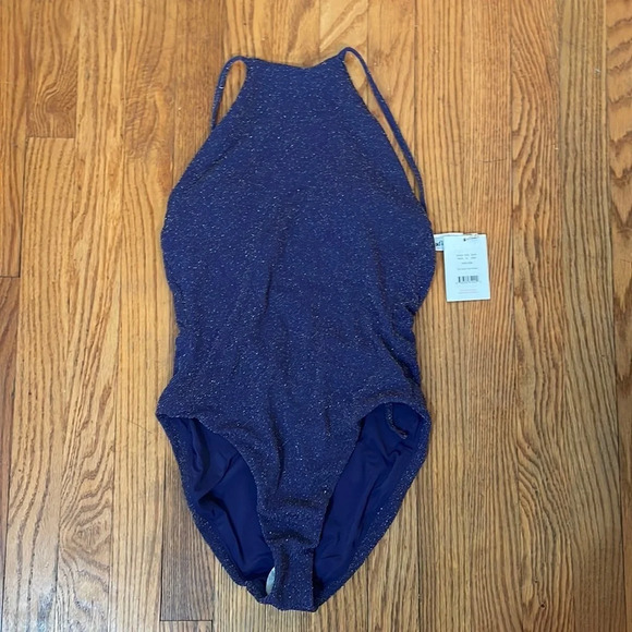 Andie Swim The Lanai One Piece Cosmic Sparkly Blue Size S NWT - Picture 1 of 5